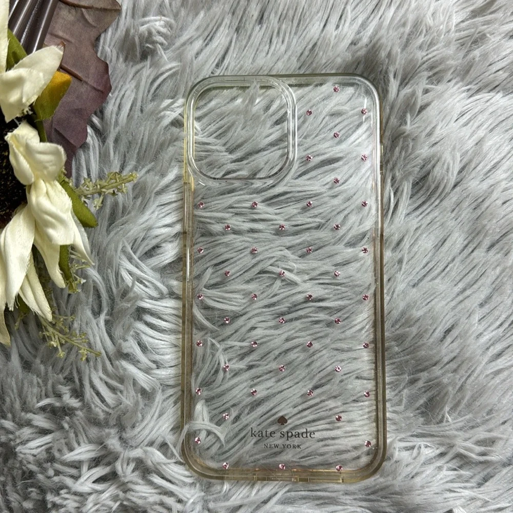 Kate spade pink glitter dot iphone 12 pro max case